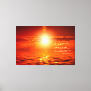 Sonnenuntergang Orange Goldener Himmel Meer aus Go Leinwanddruck