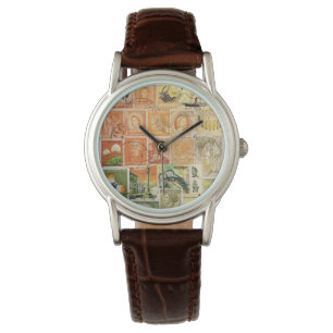 Sonnenuntergang-orange grüne Armbanduhr, Armbanduhr