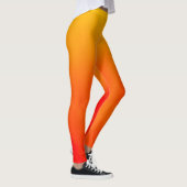 Sonnenuntergang-orange und gelbe leggings (Rechts)