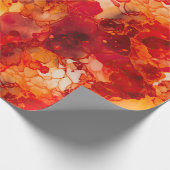 Sonnenuntergang Orange und Rot mit Rose Gold Alkoh Geschenkpapier (Ecke)