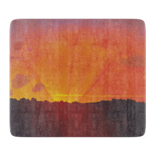 Sonnenuntergang, Oranger Himmel (von Félix Vallott Schneidebrett
