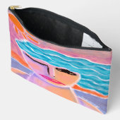 Sonnenuntergang Original Abstrakte Malerei auf Zubehörtasche (Offen)