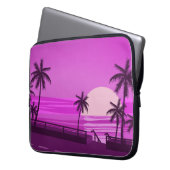 Sonnenuntergang, Ozean, Abend, Palmen, Meer, Laptopschutzhülle (Vorderseite Links)