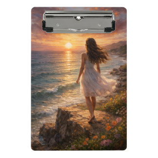 Sonnenuntergang Ozean Ästhetisches Foto Vergrößeru Mini Klemmbrett