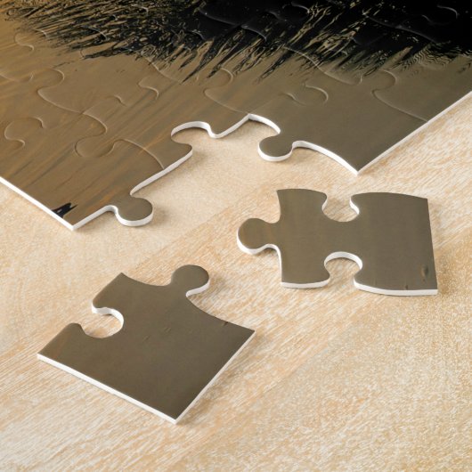 Sonnenuntergang Ozean, Beach Pool Heron Reflexion Puzzle (Seite)