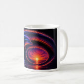 Sonnenuntergang Ozean Delfin Kaffeetasse (VorderseiteRechts)