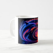 Sonnenuntergang Ozean Delfin Kaffeetasse (Vorderseite Links)