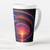 Sonnenuntergang Ozean Delfin Milchtasse (Rechte Ecke)