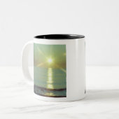Sonnenuntergang-Ozean-Kaffee-Tasse Zweifarbige Tasse (Vorderseite Links)