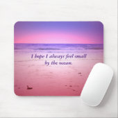 Sonnenuntergang Ozean mit Zitat Mousepad (Mit Mouse)