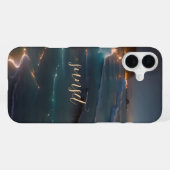 Sonnenuntergang-Ozean-Monogramm-Etasche- Mate iPho iPhone Hülle (Rückseite (Horizontal))