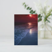 Sonnenuntergang, Ozean, Sand, Küste, Florida, USA Postkarte (Stehend Vorderseite)
