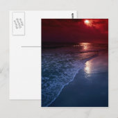 Sonnenuntergang, Ozean, Sand, Küste, Florida, USA Postkarte (Vorne/Hinten)