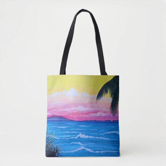 Sonnenuntergang Ozean  Tasche (Vorderseite)