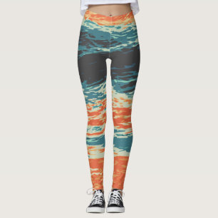 Sonnenuntergang/Ozean/Welle/Meer Leggings
