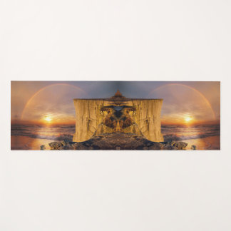 Sonnenuntergang-Ozeanklippe Yogamatte
