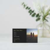 Sonnenuntergang-Paar-Visitenkarten Visitenkarte (Stehend Vorderseite)