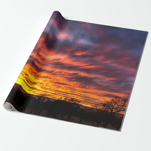 Sonnenuntergang-Packpapier Geschenkpapier (Ungerollt)