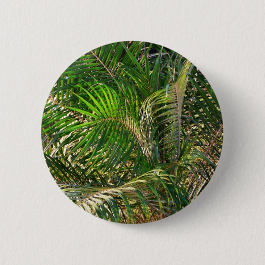 Sonnenuntergang Palm Fronds Tropical Button (Vorderseite)
