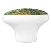 Sonnenuntergang Palm Fronds Tropical Keramikknauf (Seitenansicht)