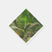 Sonnenuntergang Palm Fronds Tropical Serviette (Ecke)