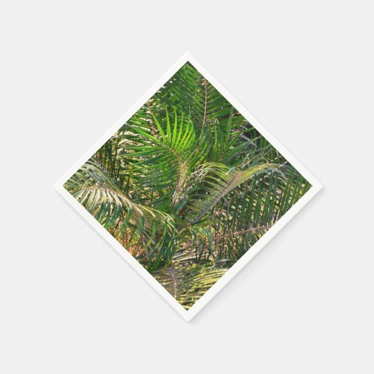 Sonnenuntergang Palm Fronds Tropical Serviette (Ecke)
