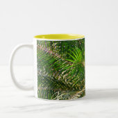 Sonnenuntergang Palm Fronds Tropical Zweifarbige Tasse (Links)