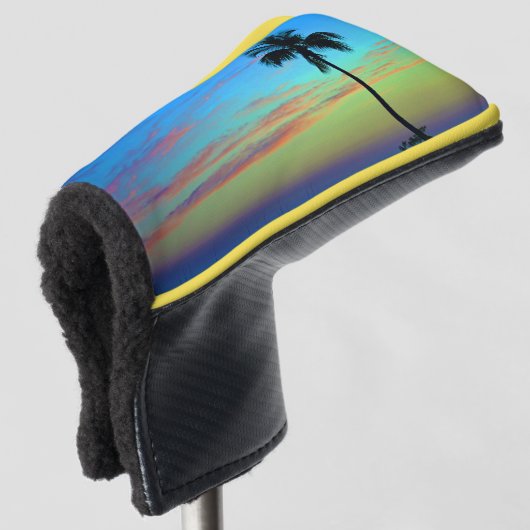 Sonnenuntergang Palm Putter Abdeckung Golf Headcover (3/4 Vorderseite)