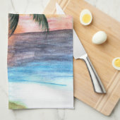 Sonnenuntergang Palm Tree Küchentücher aus Kunst (Viertel Falte)