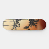 Sonnenuntergang Palmen Beach Sommer Skateboard (Horizontal)