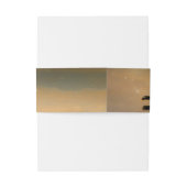 Sonnenuntergang Palmen Hochzeit Einladungsbanderole (Rückseitenbeispiel)