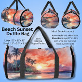 Sonnenuntergang Palmen Malerei Duffle Bag