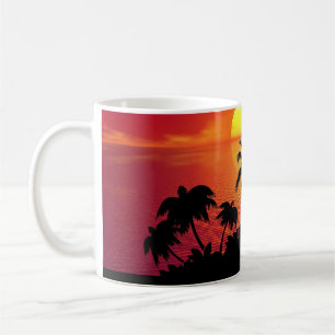 Sonnenuntergang Palmen Silhouette-16515 Kaffeetasse