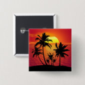 Sonnenuntergang Palmen Silhouette-65143 Button (Vorne & Hinten)