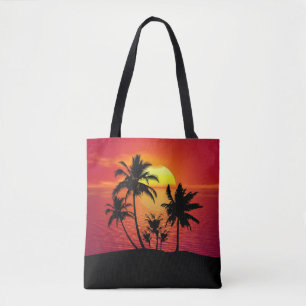 Sonnenuntergang Palmen Silhouette Design-65143 Tasche
