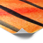 Sonnenuntergang Palmen Strand Surfart Poster (Ecke)