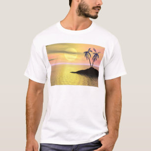 Sonnenuntergang Palmen T-Shirt