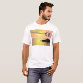 Sonnenuntergang Palmen T-Shirt (Vorne ganz)