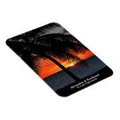 Sonnenuntergang Palmen Tree Ocean Beach personalis Magnet (Rechte Seite)