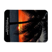 Sonnenuntergang Palmen Tree Ocean Beach personalis Magnet (Horizontal)