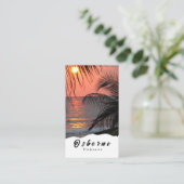 Sonnenuntergang Palmen Trees Visitenkarte (Stehend Vorderseite)