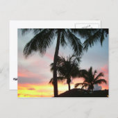 Sonnenuntergang Palmen tropische Landschaftsfotogr Postkarte (Vorne/Hinten)