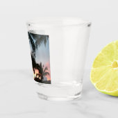 Sonnenuntergang Palmen tropische Landschaftsfotogr Schnapsglas (Rechts)