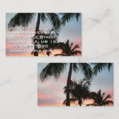 Sonnenuntergang Palmen tropische Landschaftsfotogr Visitenkarte (Vorne/Hinten)