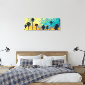 Sonnenuntergang Palmen übersät Canvas Art Leinwanddruck (Insitu (Schlafzimmer))