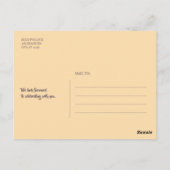 Sonnenuntergang Palmen und Lichter Save the Date Postkarte (Rückseite)