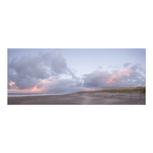 Sonnenuntergang-Panoramabild an der niederländisch Fotodruck (Vorne)