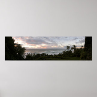 Sonnenuntergang-Panoramaposter Poster