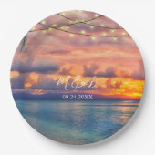Sonnenuntergang Pappteller (Vorderseite)