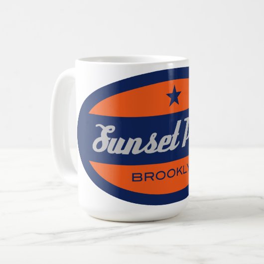 Sonnenuntergang-Park Kaffeetasse (Vorderseite Links)